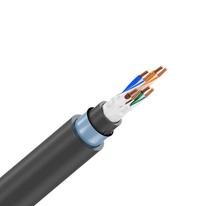 7937A CAT5E DataTuff® Shielded Solid Industrial Grade - Direct Burial - LLPE Jacket, Bulk Cable - 1000ft