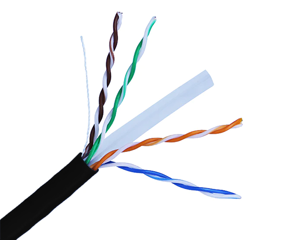 Cat6 Unshielded Bulk Ethernet Cable, ETL Riser CMR, UTP, 23 AWG Black