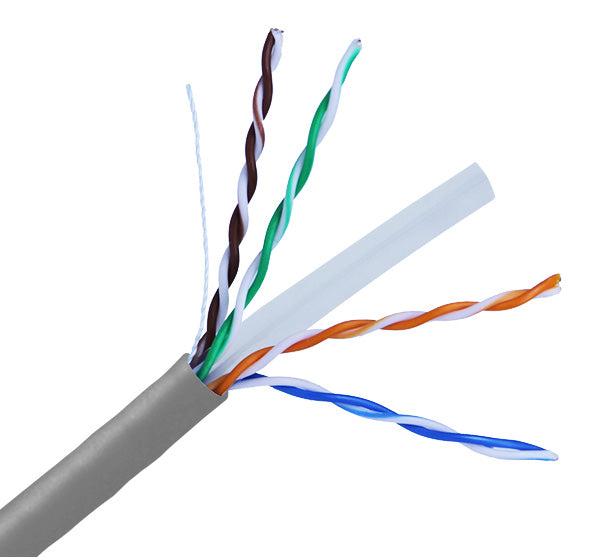 CAT6 Bulk Riser Ethernet Cable, CMR ETL Listed Solid Copper UTP, 23 AWG 1000FT