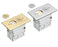 Single Gang Power Outlet Floor Box Kit with Steel Box and Metal Cover with Threaded Plugs- brass and Nickel plated