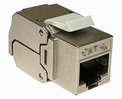 CAT 6A 10G Data Grade Keystone Jacks, 180 Degree, RJ45, 8x8, Toolless/110, Component Rated, Diecast Shielded, (MIG+)