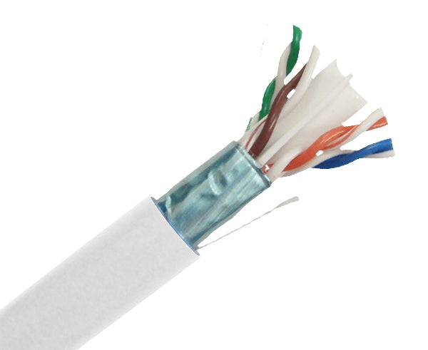 1000 Feet Cat6 Solid (F/UTP) Outdoor Bulk Ethernet 23AWG Cable (White) -  Micro Connectors, Inc.