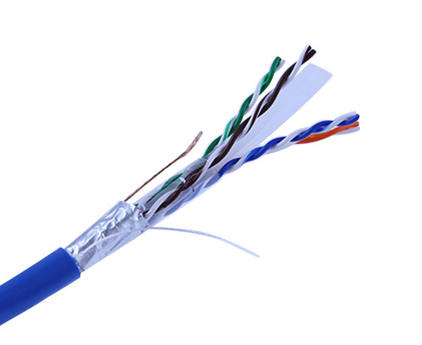 Cat6 Shielded Stranded Bulk Ethernet Cable, cm Rated Blue