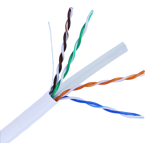 Cat6 Unshielded Bulk Ethernet Cable, ETL Riser CMR, UTP, 23 AWG Orange