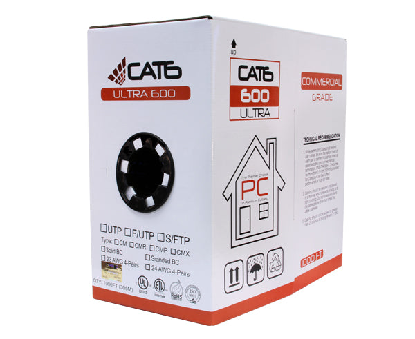 Premium Cat 6e Ethernet Cable - Copper, Tangle-Free, Riser Rated