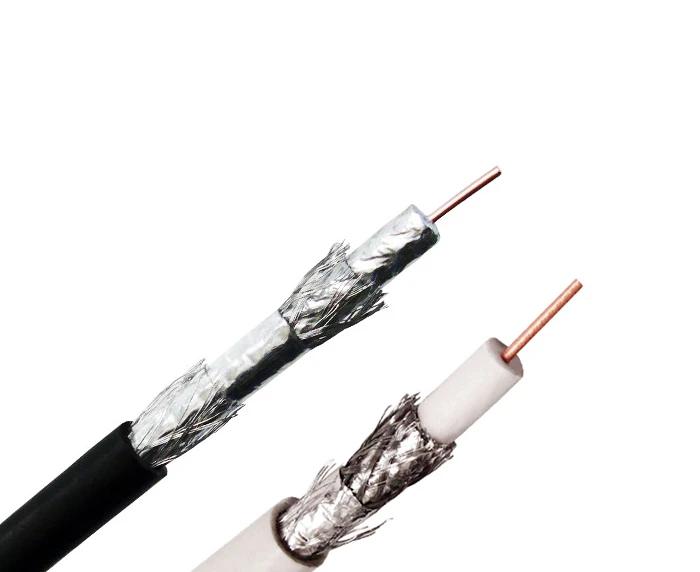 RG6 Quad Shield Coaxial Cable, 18 AWG CCS 1000ft / White