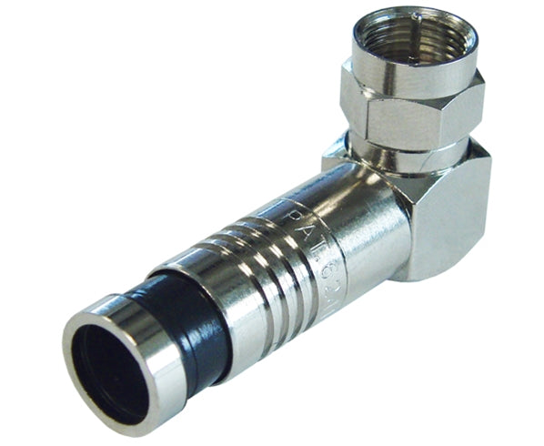 Nickel SealSmart™ F-Type Compression Connector for RG6 Coaxial Cable. —  Primus Cable
