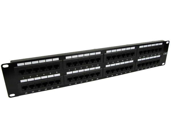 48-Port 1U Rack-Mount Cat6 Cat5 110 Patch Panel, RJ45