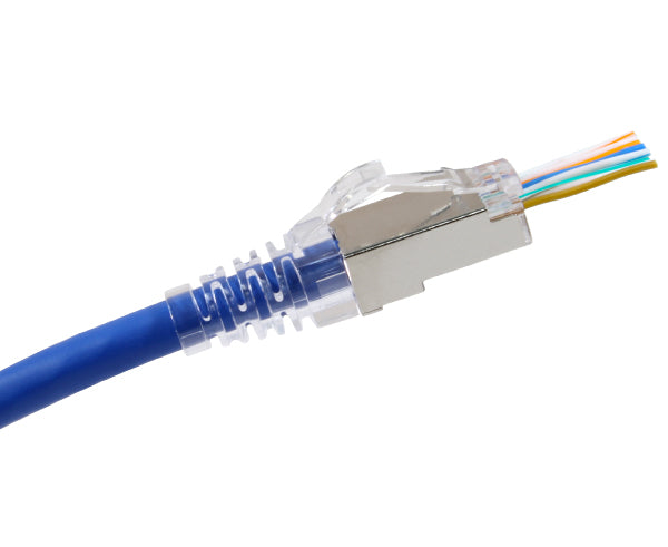 CAT6 28AWG RJ45 Modular Plug with Strain Relief Boot, Unshielded (UTP)