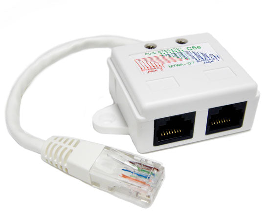 2 x Ethernet RJ45 3 Way Network Cable Splitter for Computer